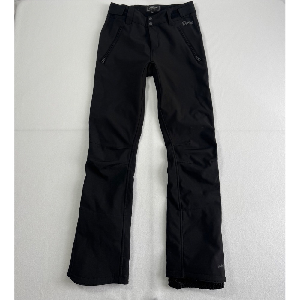 Protest Snow Pants Womens M Black Waterproof Breathable 10K Softshell Ski Slopes